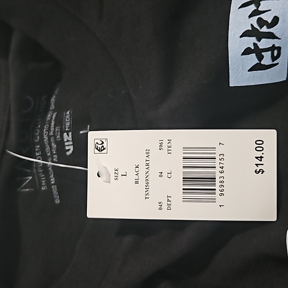 NARUTO KAKASHI BLACK GRAPHIC TSHIRT L - Picture 5 of 5